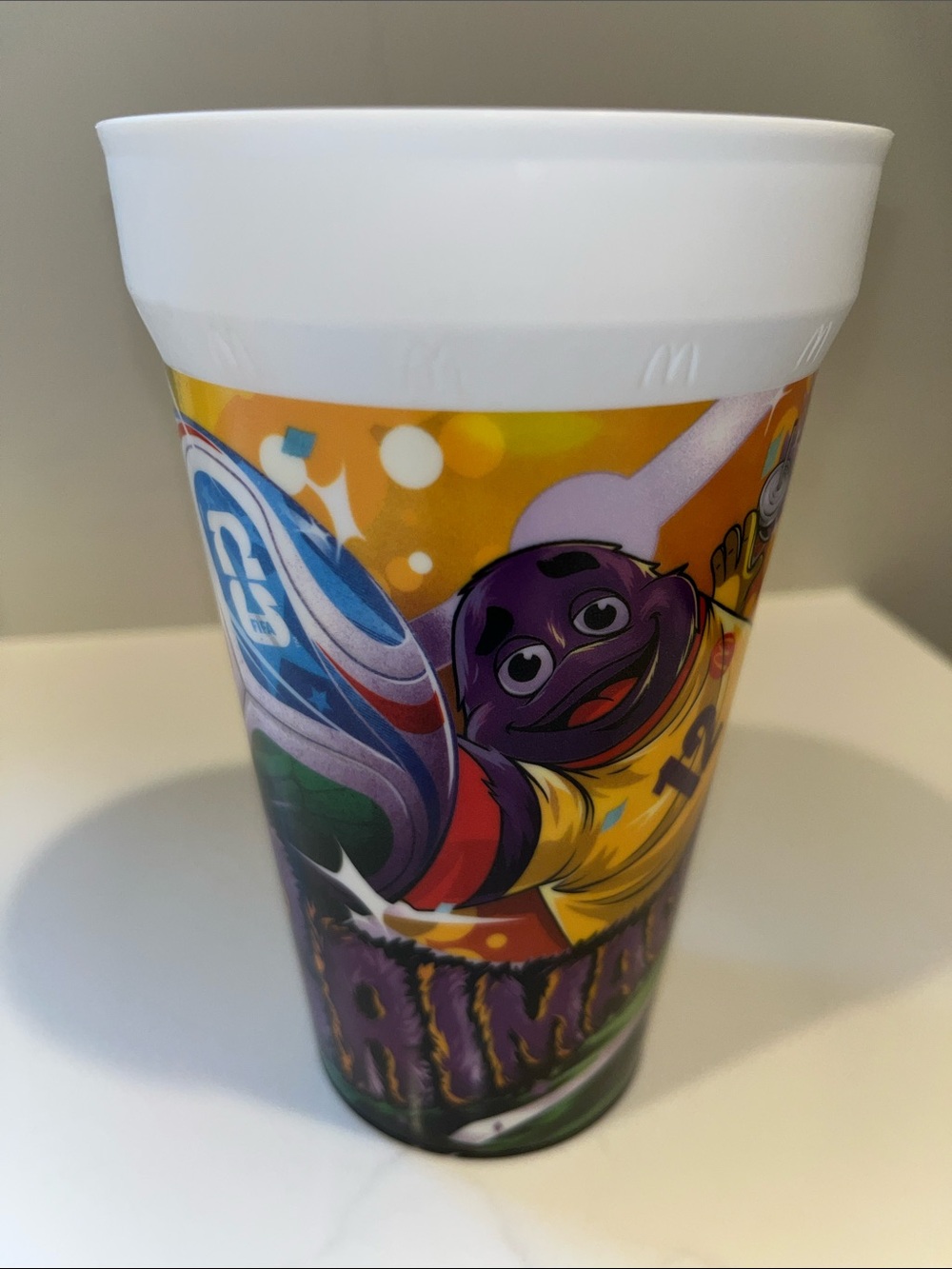 FIFA WORLD Cup GRIMACE COLLECTIBLE plastic McDonald’s Sports Player Cup